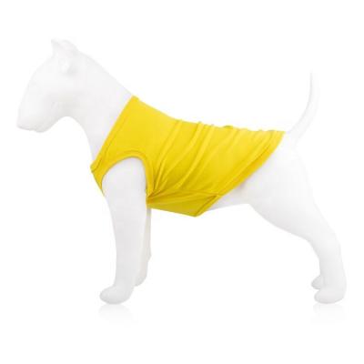 China Stocked Dog Clothes Solid Dog T Shirt Puppy Apparel Summer Dog Vest for sale