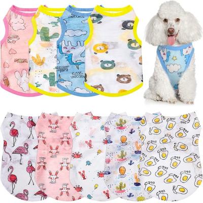 China Uwinpet Design Soft Cotton Dog Clothes Summer Vest Stocked Breathable T-Shirts for sale