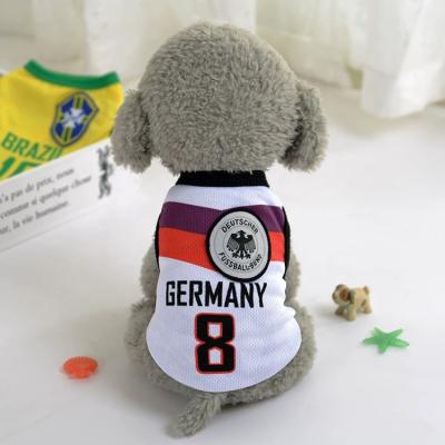 China Viable Dog Tank Top T-shirt World Cup Apparel Sports Basketball Pet Apparel Vest Dog Tank Tops for sale