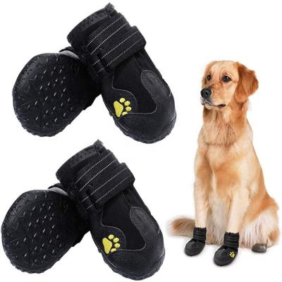 China Viable Waterproof Dog Boots Shoes Paw Protector Reflective Brand for sale