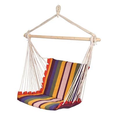 China NEW INDOOR GARDEN PATIO RAINBOW SWING CHAIR RAINBOW SWING CHAIR MODERN OUTDOOR COTTON ROPE HAMMOCK CHAIR for Leisure for sale