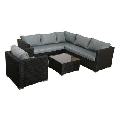 China Poly Weather Furniture 6pcs Outdoor Comfortable Garden Rattan Sofa Set Furniture RLF-019ST for sale