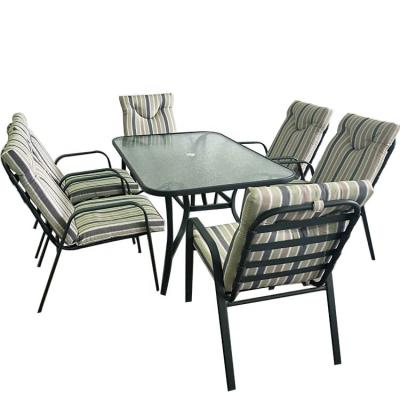 China Durable 7 Pcs Outdoor Furniture Sets With Cushions And Tea Table for sale