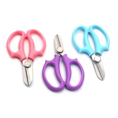 China New Design PP Anti-Slip Handle Garden Scissors Shears Grafting Scissors Colorful Handle for Flower Grape Cutting for sale