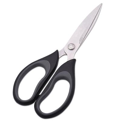 China Wholesale professional universal cutter rubber and plastic household fruit vegetable shears kitchen black steel multifunctional scissors for sale