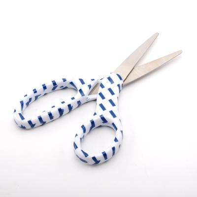 China New Office Supplies Handle Stainless Steel Scissors Universal Paper Cutting Office Scissors Household Coated Scissors for sale