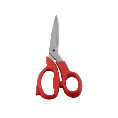 China Office scissors desk and instruct household wholesale scissors 9 inch. Red Plastic BBQ Handle Stainless Steel Home Office Tailor Scissors for sale