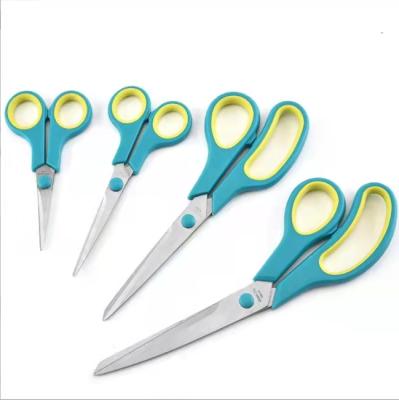 China Wholesale Plastic Handle Manufacturer Stainless Steel Universal Office Cut Multifunctional Manual Scissors for sale