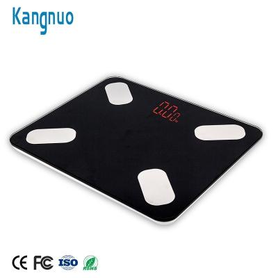 China Water Content Measuring Custom Blue Logos Bathroom Digital BMI Body Fat Smart Tooth Scale With APP for sale