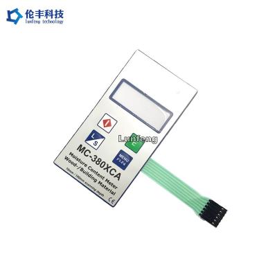 China Custom Membrane Switch Keypad , Moisture Content Meter PET Membrane Switch for sale