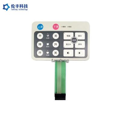 China Customized Design LED Membrane Switch Embossed Keys for sale