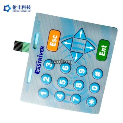 China Industrial Flat Membrane Switch with Laser Engraving and Current Rating 50mA-100mA for sale