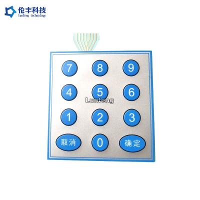 China Silkscreen Printing Flat Membrane Switch For Current Rating 50mA-100mA And Customized for sale