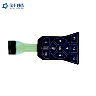 China Industrial Waterproof Metal Dome Membrane Switch With -30°C To 80°C Temperature Range for sale