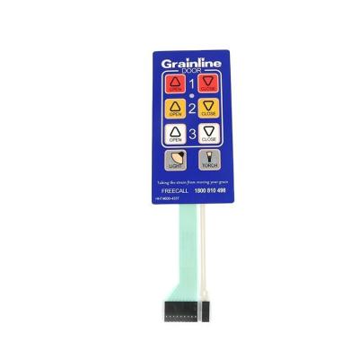 China Consumer Electronics Flat Membrane Switch with Silkscreen Printing and Insulation Resistance 100MΩ for sale