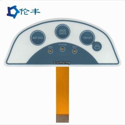 中国 FPC Membrane Tactile Metal Dome Switch 3M 467 Adhesive LEDs Custom Tactile Keyboard 販売のため