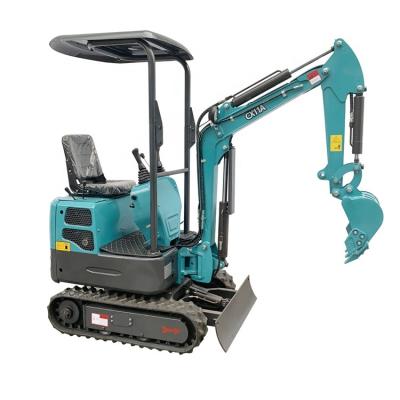 China Hotels China Mini Excavator 1T Small 1 Ton Excavator With Rubber Digger CX11B for sale