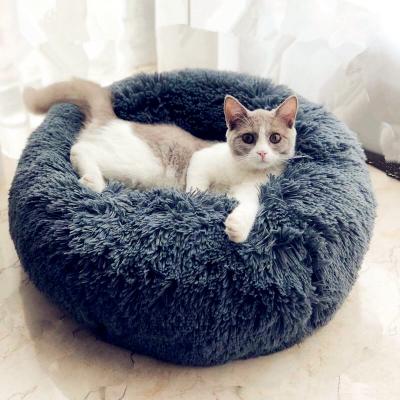 China Best Selling Cat Round Pet Bed Good Quality Dog House Sustainable Products Cat Bed Round Sleeping Pet Bed for sale