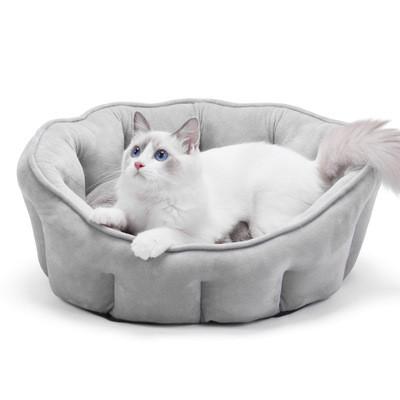 China New High Quality Winter Dog Puppy Pet Cat Bed Cats Cage And Warm Pet Bed Soft Viable for sale