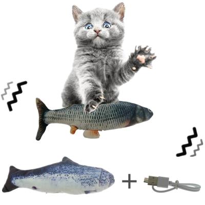 China Beautiful Viable High Quality Simulation Shaking Fish Cat Toy Jumping Fish Cat Toy Cat Toy Fish for sale