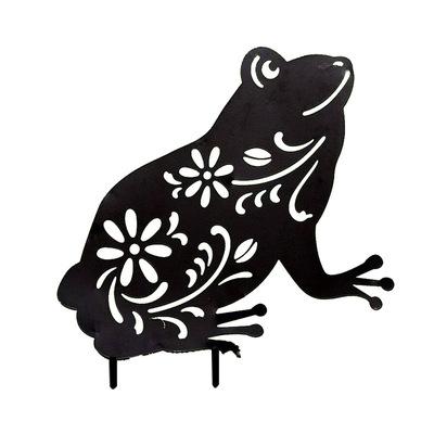 China Durable Acrylic Black Garden Decoration Home Decoration Yard Signs Outdoor Frog Decorations for sale