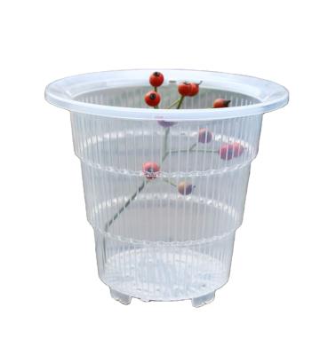 China Easy Holes Orchid Pots Plant Gardening Indoor Clear Plastic Pot For Indoor Plants for sale