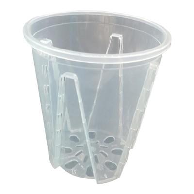 China Artificial Plant Durable High Quality Clear Plastic Cheap Pots Wholesale Garden Orchid Flower Pot for sale