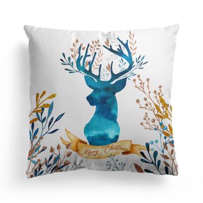 China Lovely Deer Christmas Folded Cushion Covers Animal Designs Cheap Universal Cushion Covers Art Cushion Cover for sale