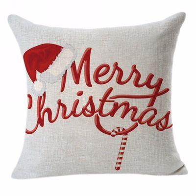 China Creative Folded Cushion Cover Christmasmerry Christmas Cushion Cover Decoration Car Cartoon Cushion Covers for sale