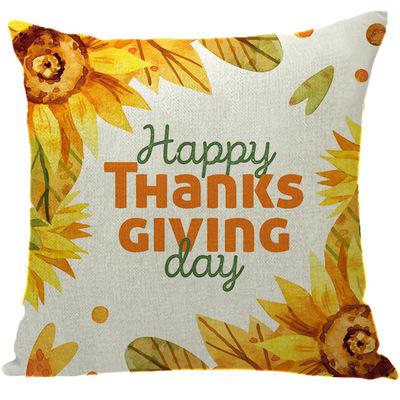 China Modern Folded Beautiful Thanksgiving Printed Pillow Cover Pillow Covers Thanksgiving Cushion Cover for sale