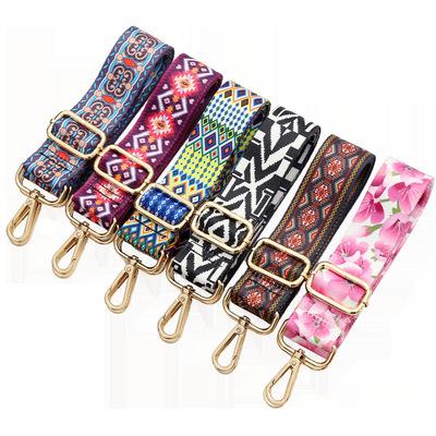 China The lengthened and widened high quality durable fashion ethnic style bag strap adjustable bag the adjustable shoulder strap for sale