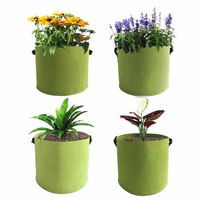 China Wholesale 5-Pack 40 Gallon Breathable Woven Fabric Non Grow Bag Felt Pots 300G Weight Cloth Garden Pots Plant For Growing Bags for sale