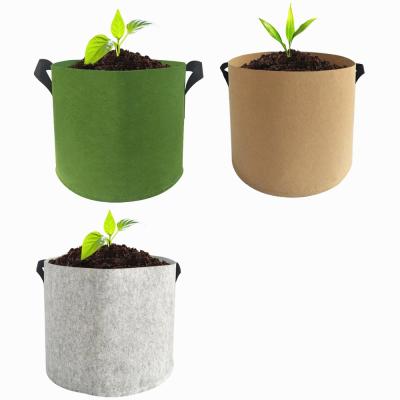 China Breathable in 15 Gallon Running 5 Pack Garden Pots Felt Planter Grow Bags Good Quality Breathable Grow Bag Vegetable Grow Bag Planter for sale