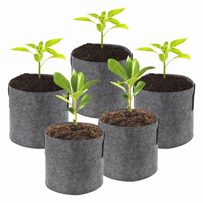 China Wholesale Breathable 10 Gallon Felt Fabric Felt 5 Packs Grow Bags Garden Felt Non Woven Garden Pots Felt Fabric Felt Pots Planting Grow Bags for sale