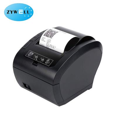 China ZYWELL 80mm Bluetooth POS Thermal Printer Black And White Serial USB Lan Receipt Printing Machine Ticket Printer for sale