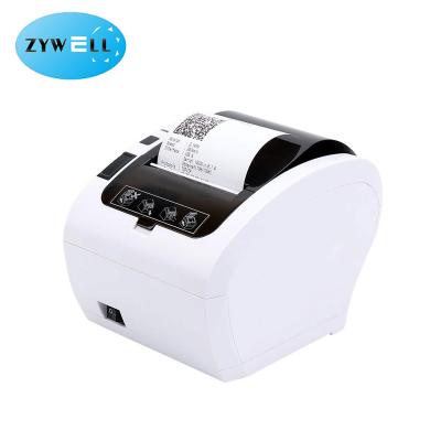 China LAN 80mm Black and White Hot Selling USB Receipts POS ZYWELL Thermal Receipt Printer with Auto Cutter zy303 for sale