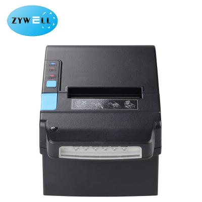 China OEM black and white thermal receipt printer 80mm POS display printer with UV light button for cash zy906 for sale