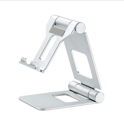 China Adjustable Fit Multi-angle Phone Holder Stand Aluminum Alloy Foldable Phone Tablet Bracket To Ipad for sale