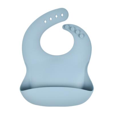 China BPA Free Easily Clean Bpa Free Soft Feeding Custom Kids Silicona Waterproof Bib Silicone Baby Bib Set for sale