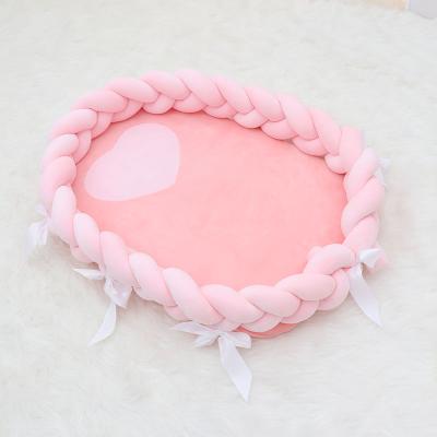 China Strip Blow Baby Sleep Cushion Children Knotted Ball Pillow Anti-Static Handmade Danish Weaving Home Decoration for sale