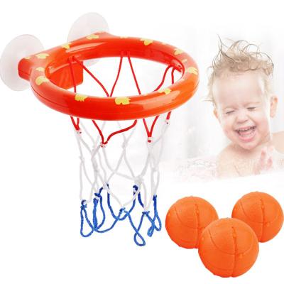 China Cognitive Floating Kids Mini Basketball Bath Toy For Bathtub Basketball Hoop Toy Hot Sale Baby Shower for sale