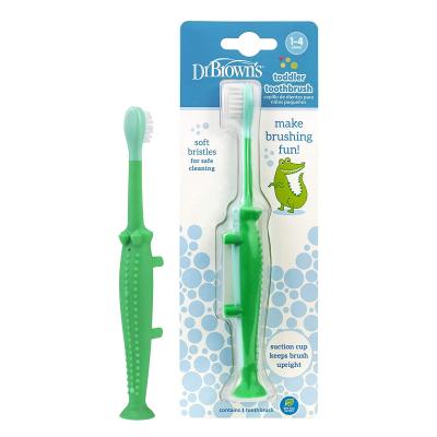 China Baby Washing Helpfully Dr. Brown Toddler and Baby Toothbrush, Crocodile Silicone Baby Toothbrushes Kids Toothbrush for sale