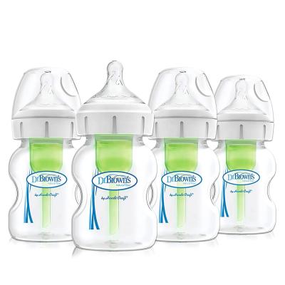 China Dr. Brown Options+ Wide-Neck Baby Bottle BPA Free, 5 oz Baby Bottle Gift Set Baby Milk Bottle for sale