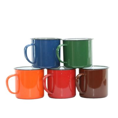 China Sustainable High Quality Handmade 8oz Enamel Mini Mug For Promotional Gift for sale