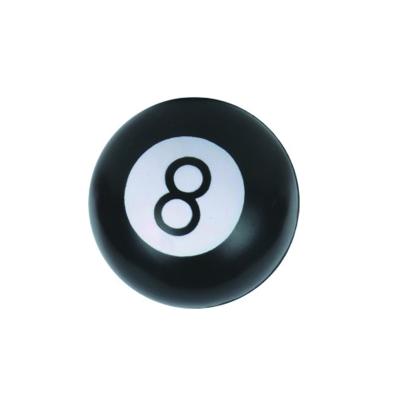 China Toy Promotional Logo Printing Anti Stress PU Foam Billiards Billiards Shape PU Stress Reliever Ball for sale