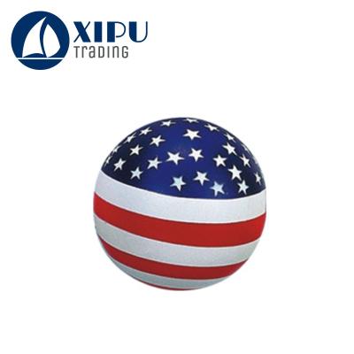 China Toy Wholesale promotional logo printing national flag PU foam stress ball for kid and adult for sale