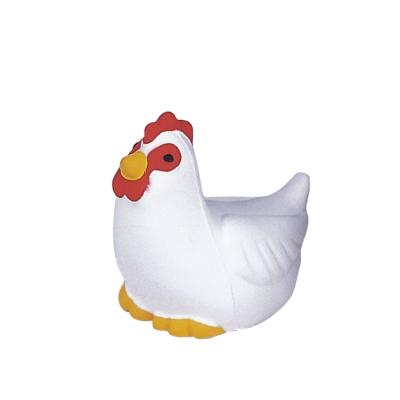 China Custom Logo Printing Promotional Toy Promotional Foam Chicken Anti Stress Ball for sale