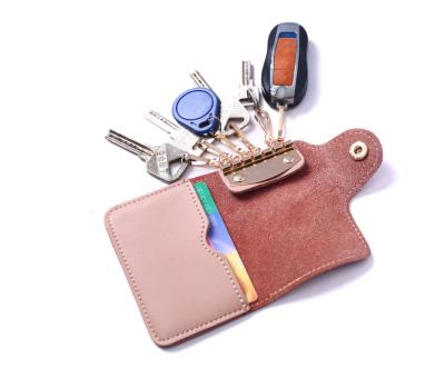 China High Quality GENUINE LEATHER Credit Card Car Key Holder Key Chain Genuine Leather Custom for sale