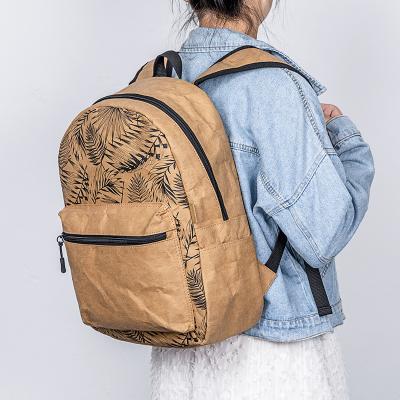 China Strong Eco-friendly Waterproof Tear Proof Washable Tyvek Kraft Paper Backpack Laptop Backpacks Bag for sale