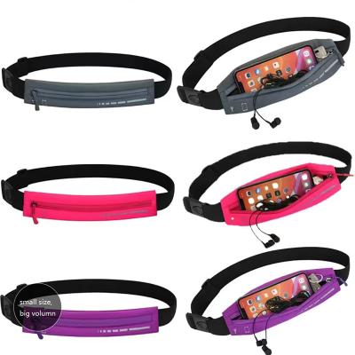 China Factory Reflective Ultra Thin Unisex Fanny Pack Waist Bags Travel Outdoor Sports Water Proof Waterproof Running Waist Belt for sale